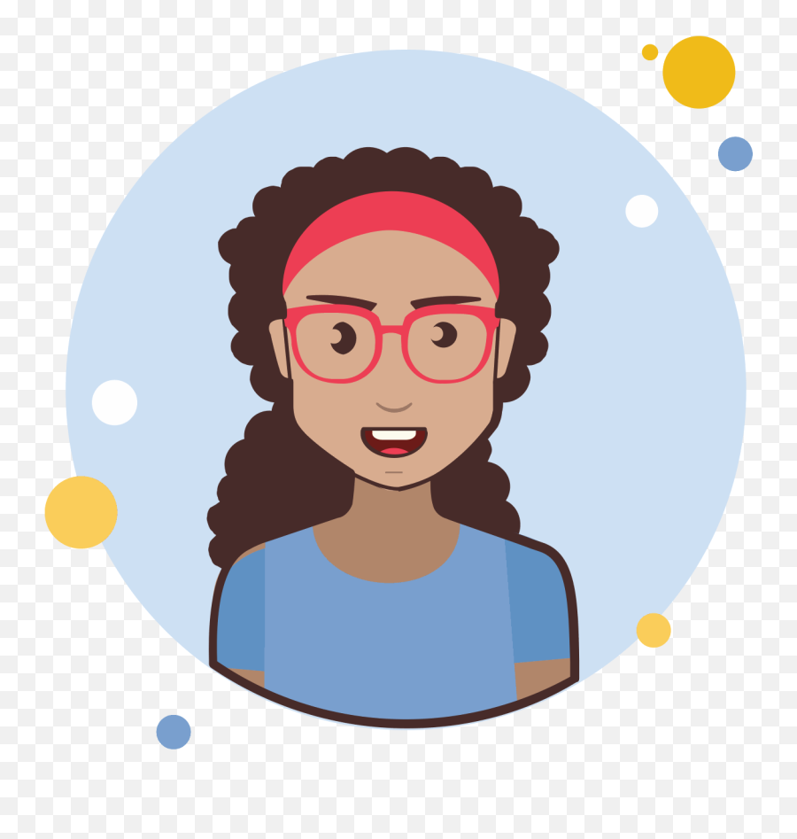 Brown Long Curly Hair Lady With Red Glasses Icon - Hair Girl Short Hair Icon Png,Long Hair Icon