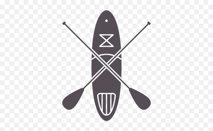 Paddleboard With Two Crossed Paddles Cut Out Transparent Png - Kayaking,Paddleboard Icon