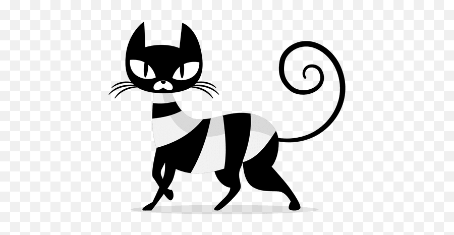 Elegant Black Cat Cartoon - Transparent Png U0026 Svg Vector File Gatos Dibujos Png,Black Cat Png