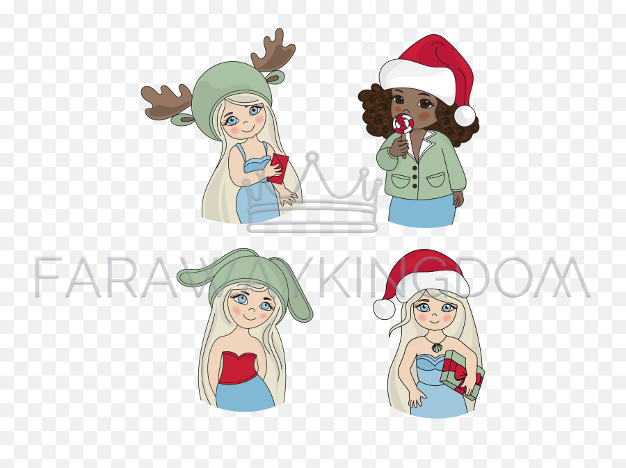 Download Hd Christmas Blog Icon Girl Portrait Vector - Fictional Character Png,Portrait Of An Icon