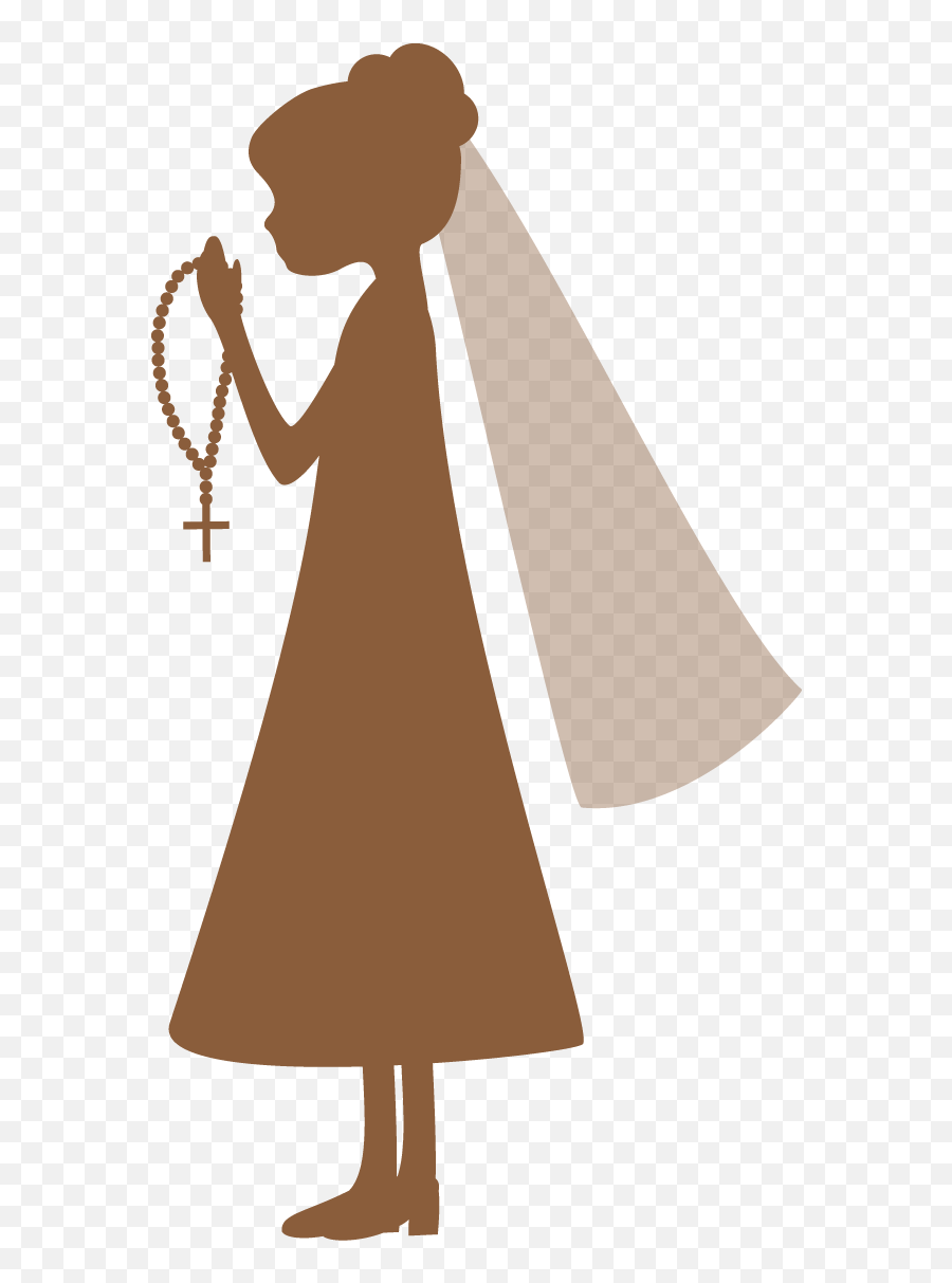 First Communion Eucharist Baptism Clip - First Communion Lady Illustration Png,Eucharist Png