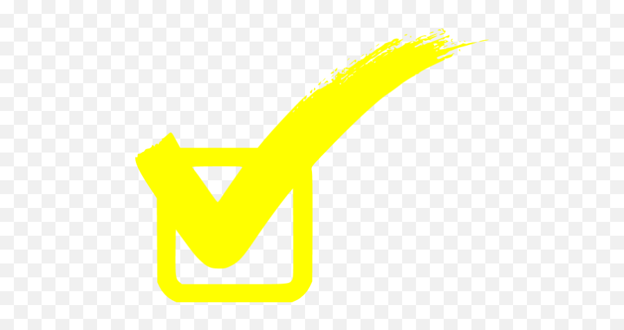 Yellow Check Mark 2 Icon - Free Yellow Check Mark Icons White Check Mark Box Png,Free Check Mark Icon