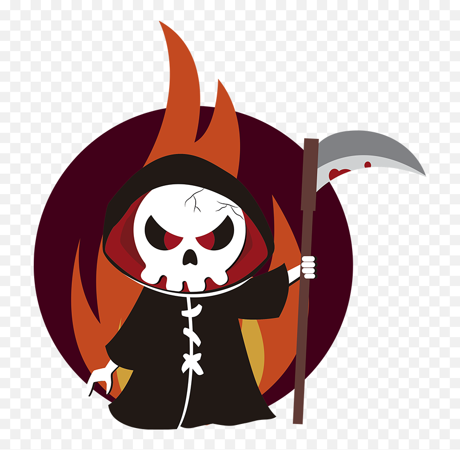 Grim Reaper Halloween Wall Sticker - Tenstickers Imagenes De Halloween Personajes Png,Grim Reaper Transparent