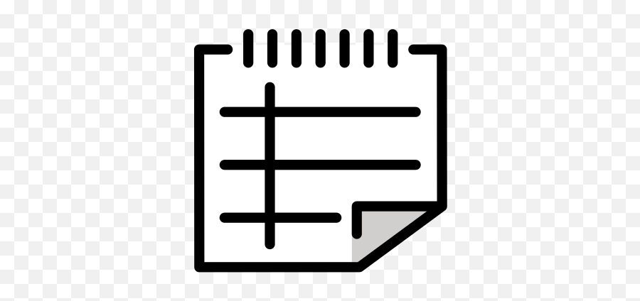 Spiral Notepad Emoji - Black And White Notepad Emoji Png,Notepad Icon Vector