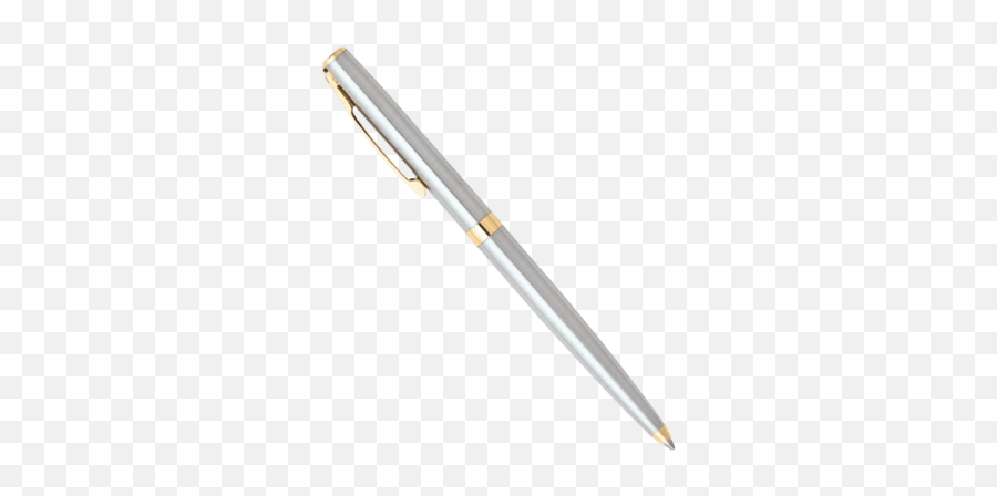 Sagaris Brushed Chrome Body Gold Trim Ball Pen - Writing Png,Gold Trim Png