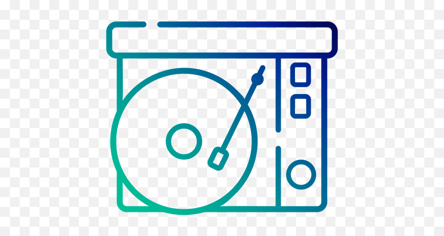 Record Player Gradient Stroke Transparent Png U0026 Svg Vector Icon