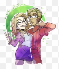 Chris Ray Gun And Laci Green Fan Art Full Size Png - Laci Green And Chris Ray Gun,Ray Gun Png