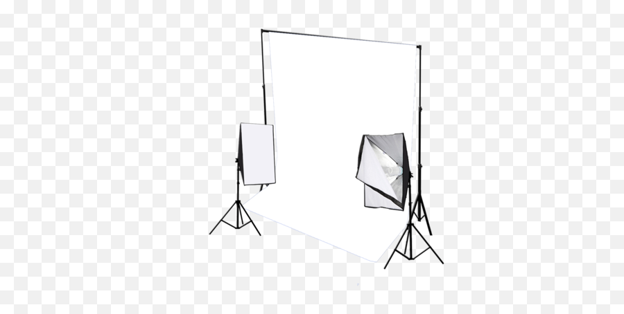2 Head Continuous Softbox Studio Light Kit With Backdrop - Whiteboard Png,Studio Light Png