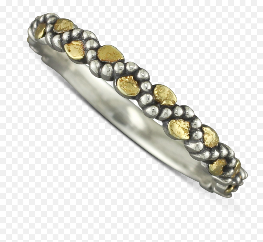 925 Sterling Silver Curved Milgrain - Bangle Png,Gold Nugget Png