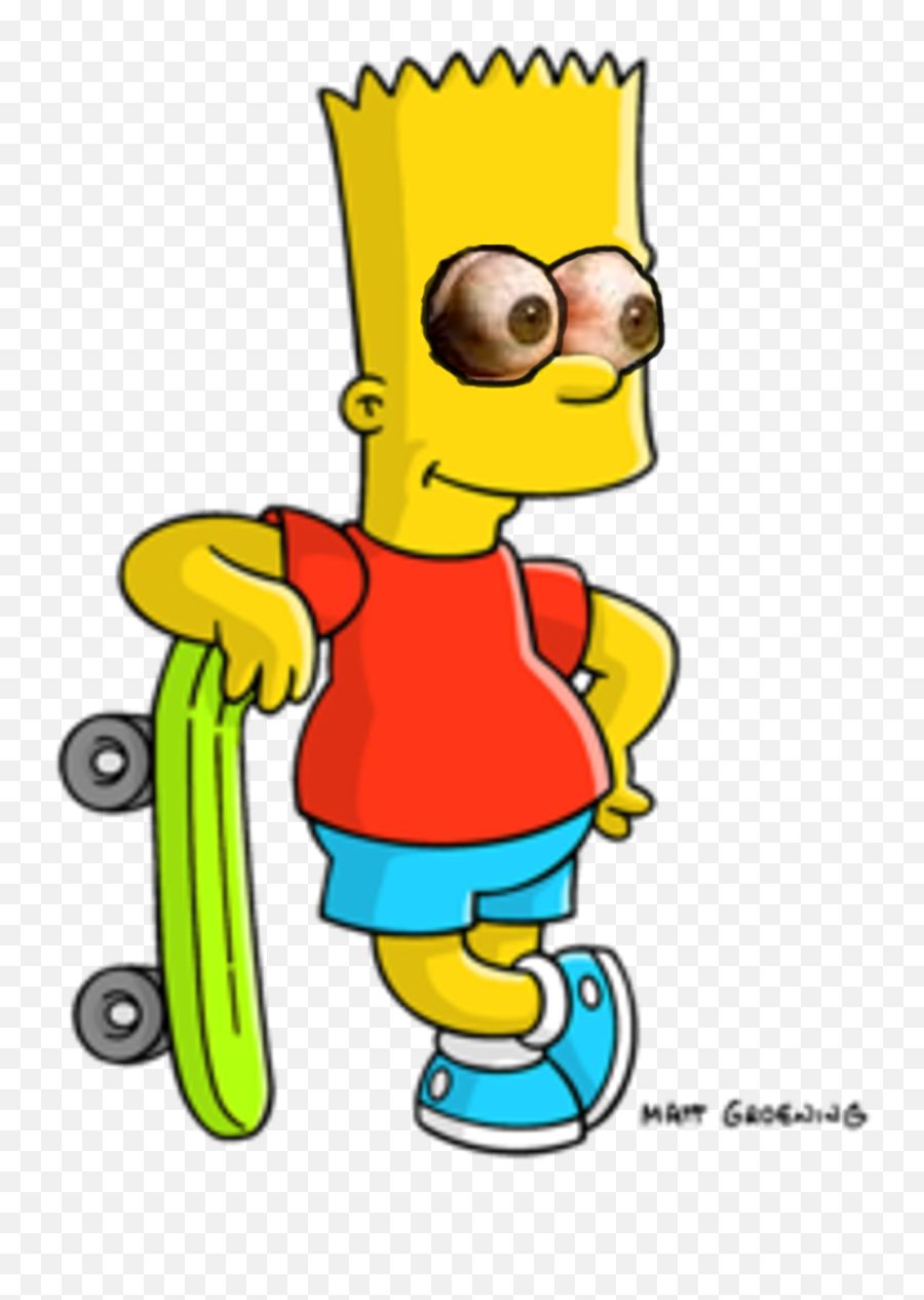 Bart With Realistic Eye - Carambas Album On Imgur Cartoon Bart Simpson Png,Realistic Eye Png