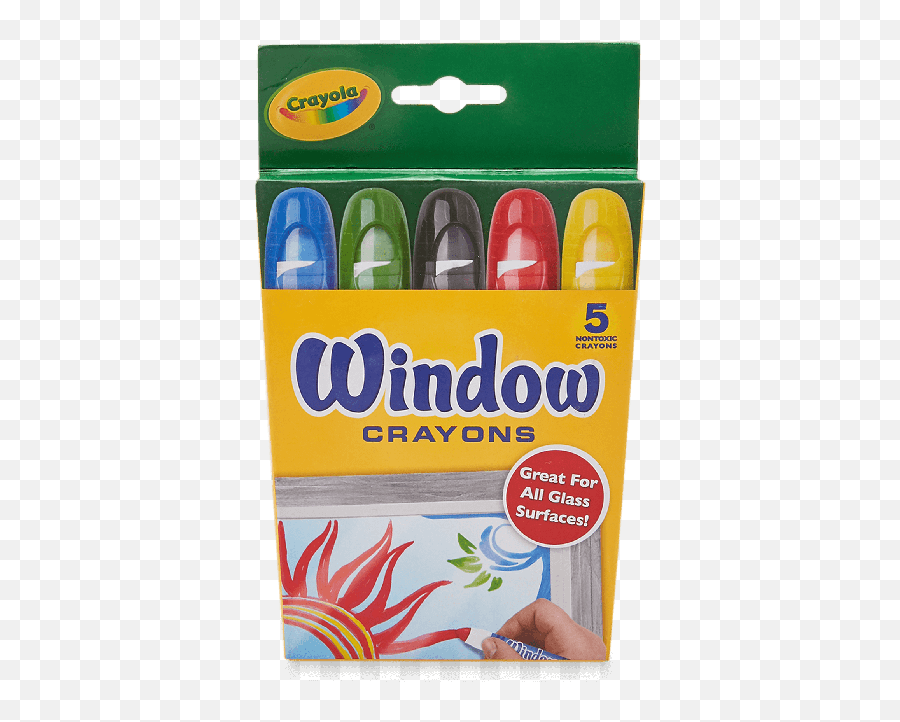 Download Hd Window Crayons Set - Crayola 5 Window Crayons Window Crayons Png,Crayola Png