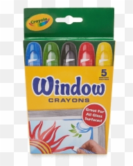 Download Hd Window Crayons Set - Crayola 5 Window Crayons Window Crayons Png,Crayola Png