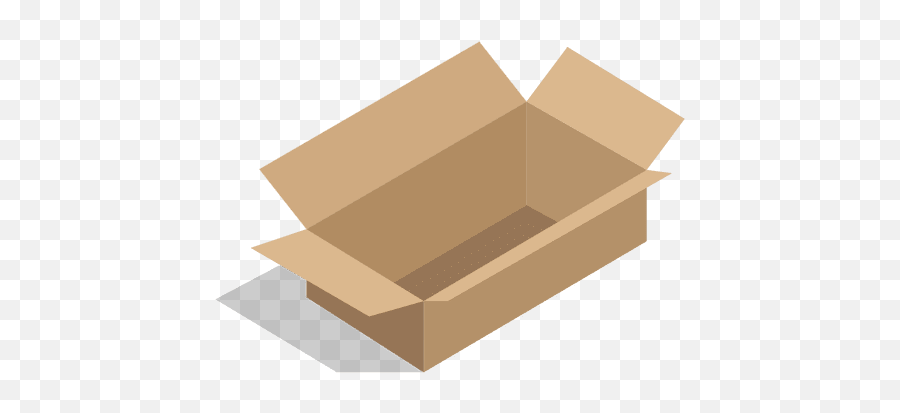 Open Rectangular Cardboard Box - Caja De Carton Animada Png,Rectangle Box Png