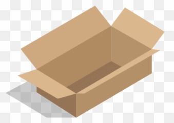 Open Rectangular Cardboard Box - Caja De Carton Animada Png