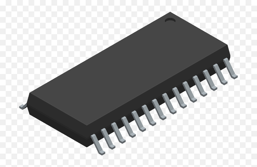 Dspic33fj64mc202 - Iso Microchip Pcb Footprint U0026 Symbol 16 Soic Png,Microchip Png