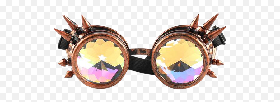 Download Retro Spiked Kaleidoscope Goggles - Onelove Rave Life Rave Goggles Png,Goggles Png
