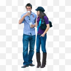 Download Hd Standing Charlie Bruzzese - People Drinking Coffee Png