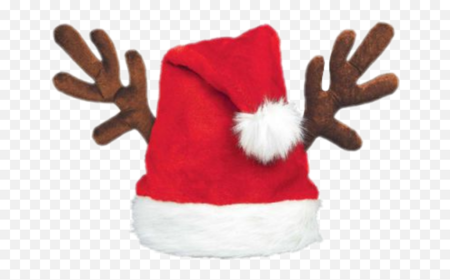 Download Santa Hat With Reindeer Antlers Png Image No - Reindeer Hat Png,Antlers Png