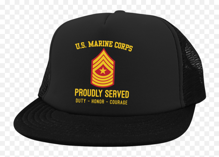 Usmc E - 9 Sgtma E9 Sergeant Major Senior Advisor Enlisted Rank District Trucker Hat With Snapback Military Uniform Shadow Box Png,Usmc Png