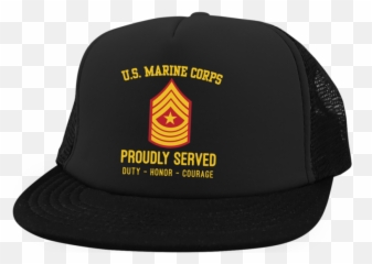 Usmc E - 9 Sgtma E9 Sergeant Major Senior Advisor Enlisted Rank District Trucker Hat With Snapback Military Uniform Shadow Box Png,Usmc Png
