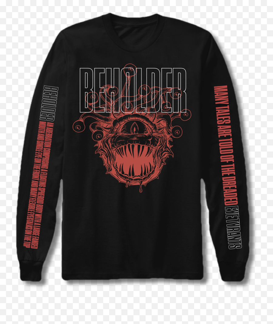 Du0026d Beholder Redux Ls T - Shirt Black Png,Beholder Png