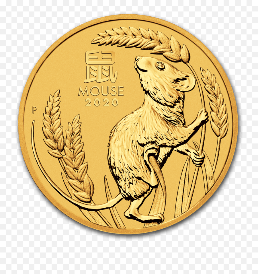 Perth Mint 1oz Lunar 2020 Year Of The Mouse Gold Coin - Gold Coin Mouse Png,Gold Coins Png