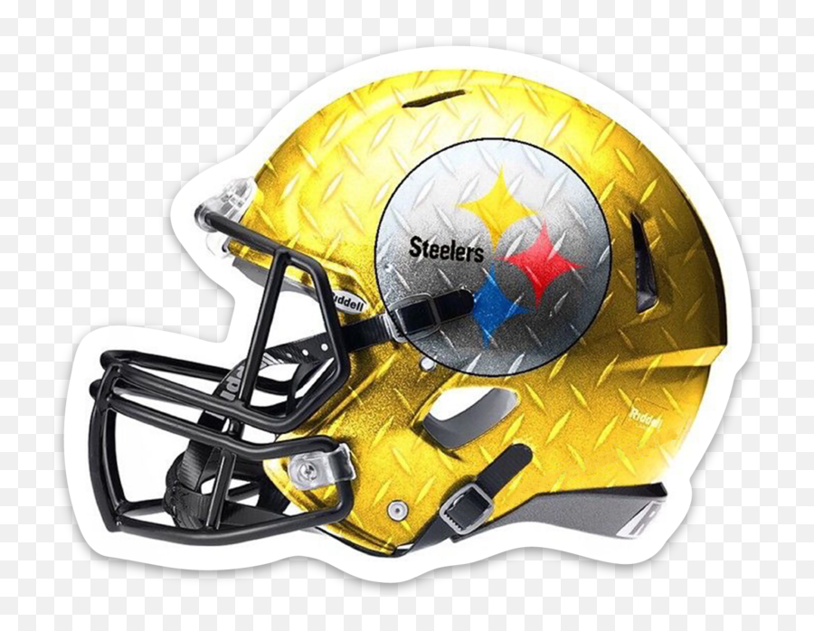 Pittsburgh Steelers Diamond Plate Design Helmet W Logo Nfl - Duke Football Best Helmets Png,Pittsburgh Steelers Logo Png