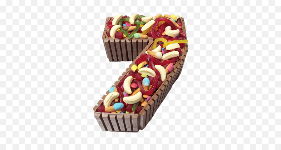 Sweets Number 7 Cake Transparent Png - Chocolate Number 7 Cake,Number 7 Png