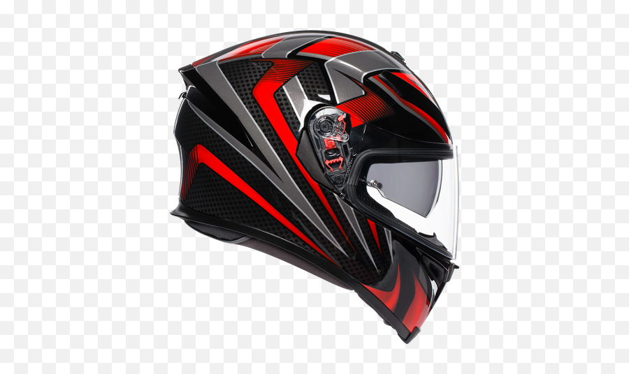 K - 5 S E2205 Multi Hurricane 20 Blackred Agv K5 S Hurricane Black Silver Png,Bike Helmet Png