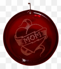 Mom Tattoo Suncatcher Etched - Heart Png,Mom Tattoo Png