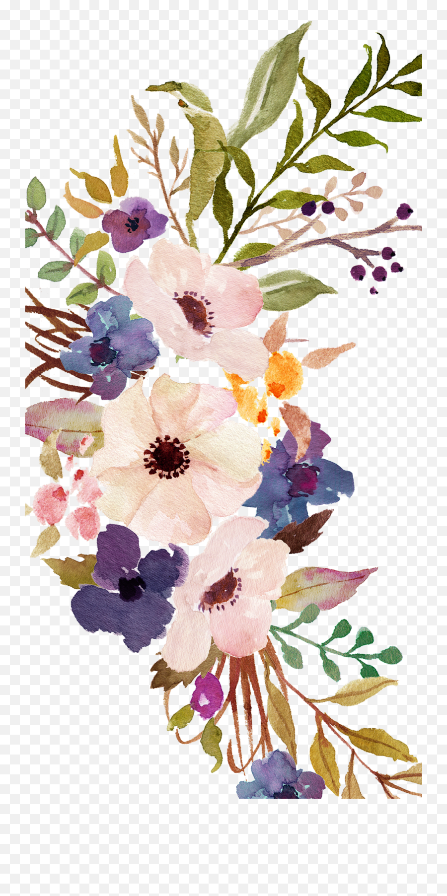 Flower Bouquet Casetify Iphone Floral Art Design - Watercolor Painting Flowers Png,Watercolor Flowers Transparent Background