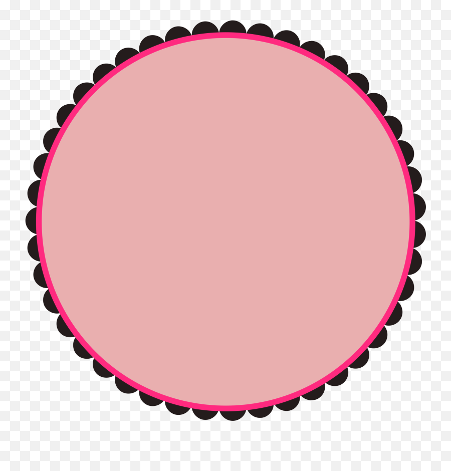 Scalloped Round Frame Png - Frames Png In Circle,Circle Frame Png