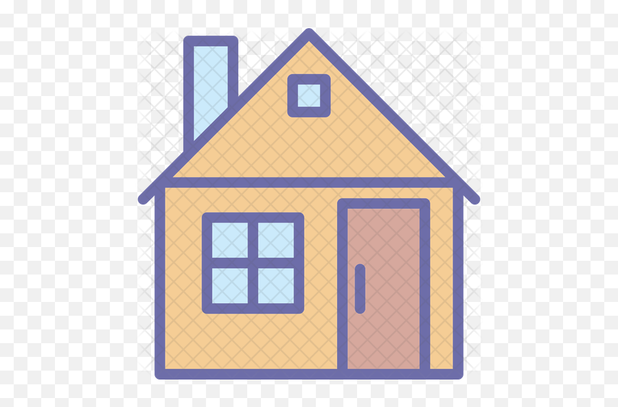 Cottage Icon Of Colored Outline Style - Fecha Y Hora Png Blanco,Cottage Png