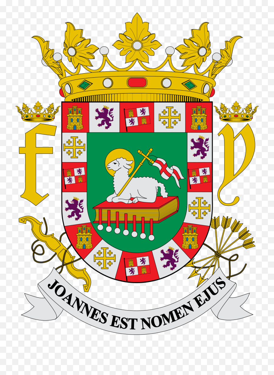 Fileescudo De Puerto Rico 1svg - Wikimedia Commons Puerto Rico Coat Of Arms Png,Puerto Rican Flag Png