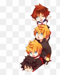 Download Sora Roxas Ventus And Vanitas Render By - Sora Roxas Vanitas And Ventus Png,Roxas Png