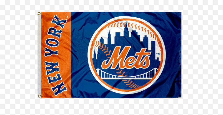New York Mets Flag Logo Mlb - New York Mets Flag Png,Mets Logo Png