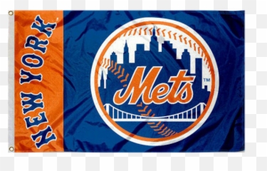 New York Mets Flag Logo Mlb - New York Mets Flag Png,Mets Logo Png