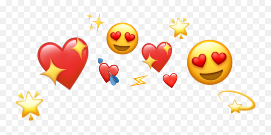 Aesthetic Heart Crown Emoji Tumblr - Transparent Emoji Heart Crown Png,Crown Emoji Png