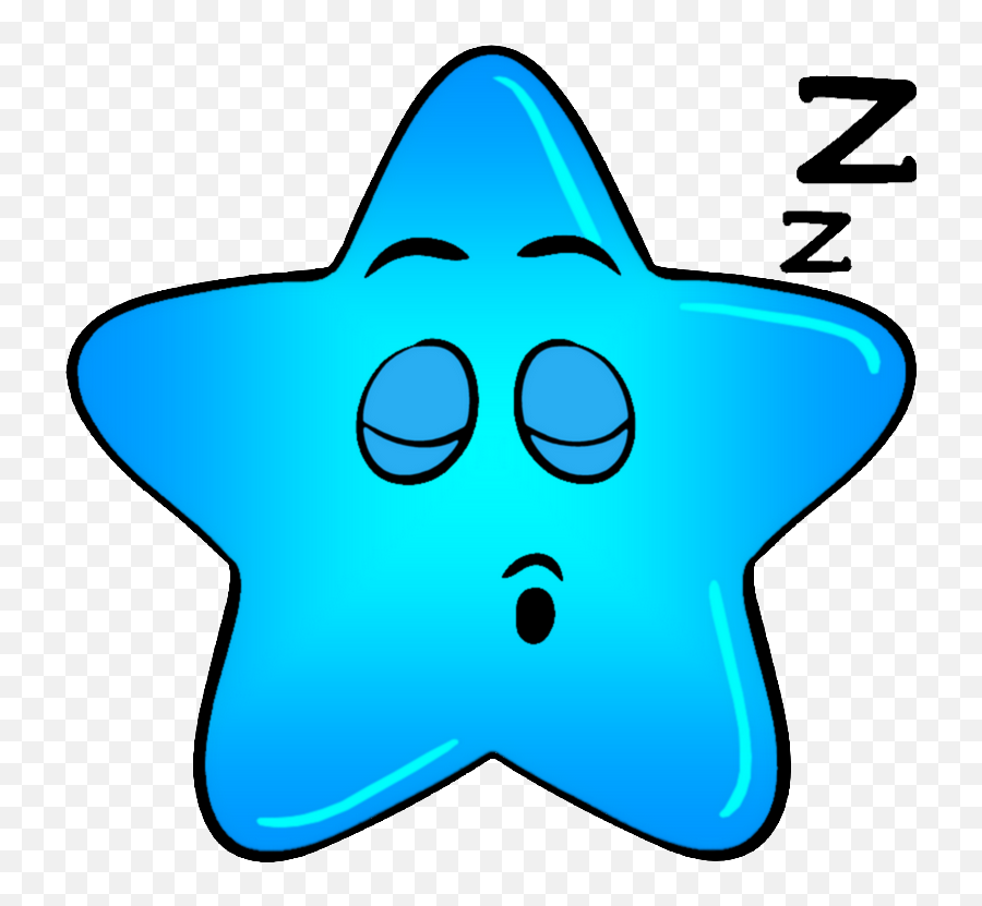 Fd Étoile Bleue Endormie - Smiley Émoticône Clipart Snooze Alarm Clock Clipart Png,Water Drop Emoji Png
