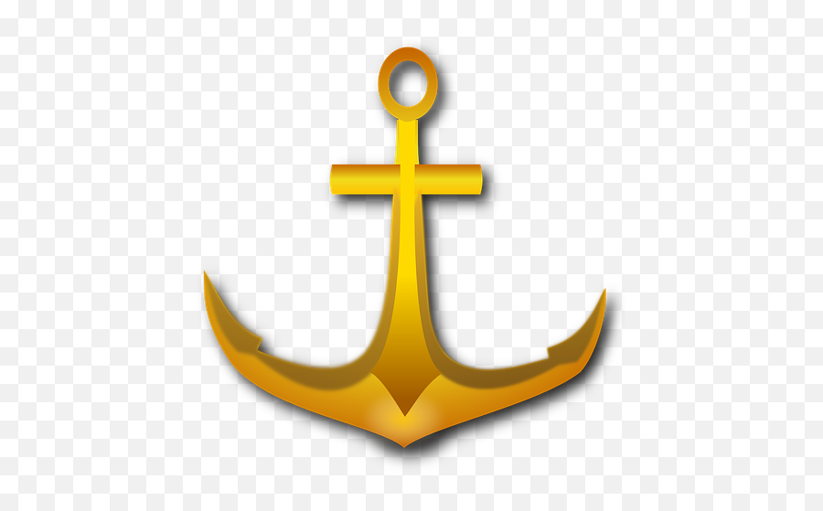 Anchor Sailing Sea - Golden Anchor Clipart Png,Anchor Vector Png