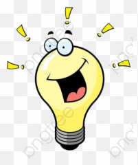 Lightbulb Clipart Cartoon - Bulb Idea Png