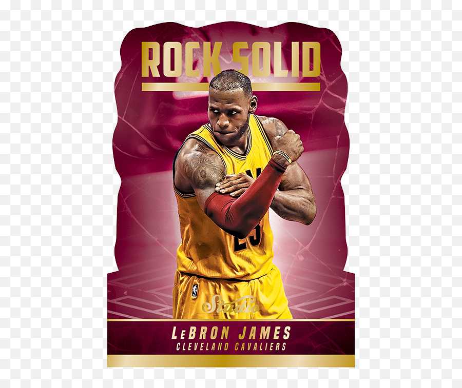 Rock Solid Lebron James U2013 Nba Dunk From Panini Card - For Basketball Png,Lebron James Cavs Png