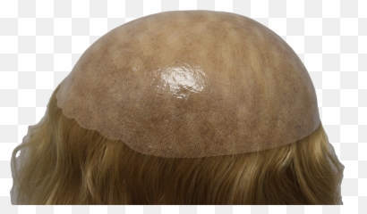 P41 Full Clear Skin Base Ladyu0027s Top Hairpiece 16 Long - Wig png