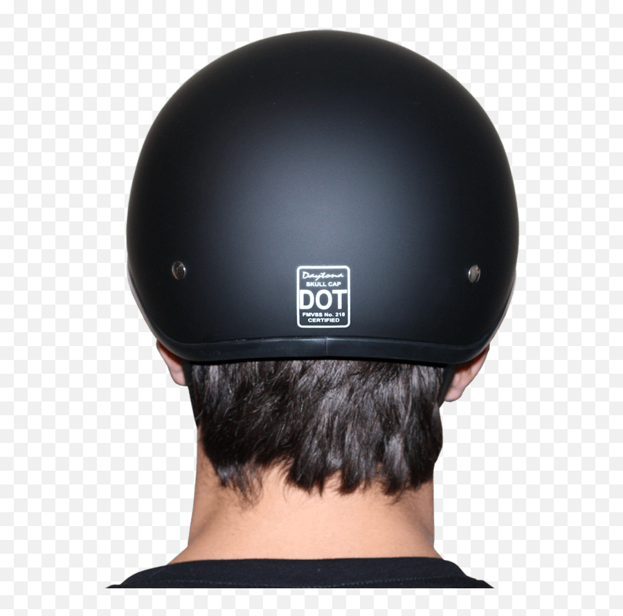 Dot Daytona Skull Cap - Dull Black Solid Png,Icon Skeleton Skull Motorcycle Helmet