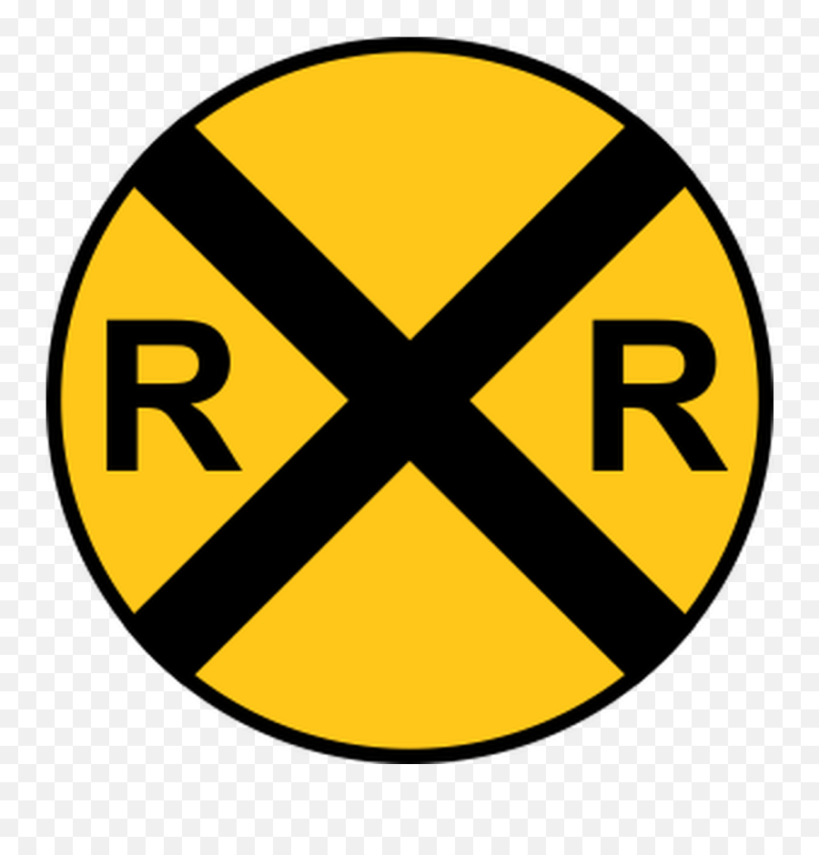 Railroad Crossing Warning Trail Sign - Rxr Sign Png,Chemical Hazard Icon
