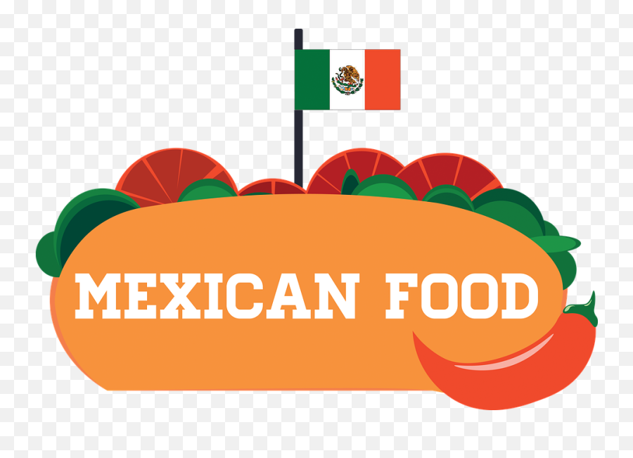 Food Mexican Taco Logo Flag - Language Png,Mexican Flag Icon