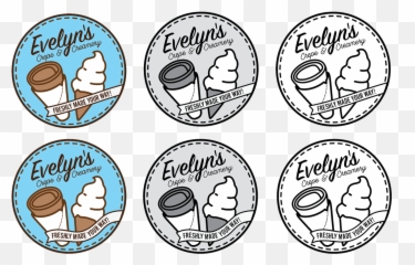 Crepe U0026 Creamery Logo - Clip Art Png,Cute Logo