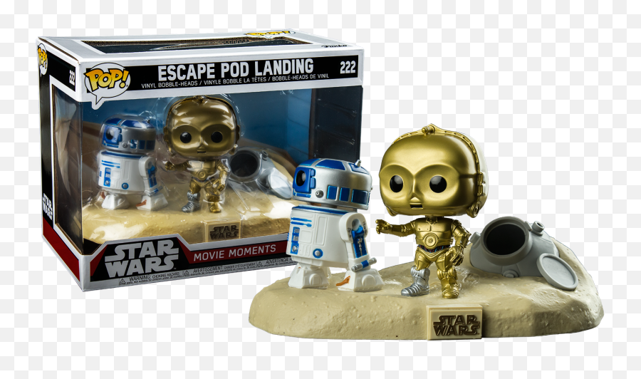 C3po Png - C 3po And R2 D2 Escape Pod Landing Movie Moments Star Wars Funko Movie Moments,R2d2 Png