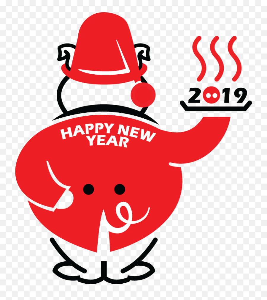 Happy New Year 2019 Pig By Kigeorgich - Year Of The Pig 2019 For Pig Png,New Year Logo Images