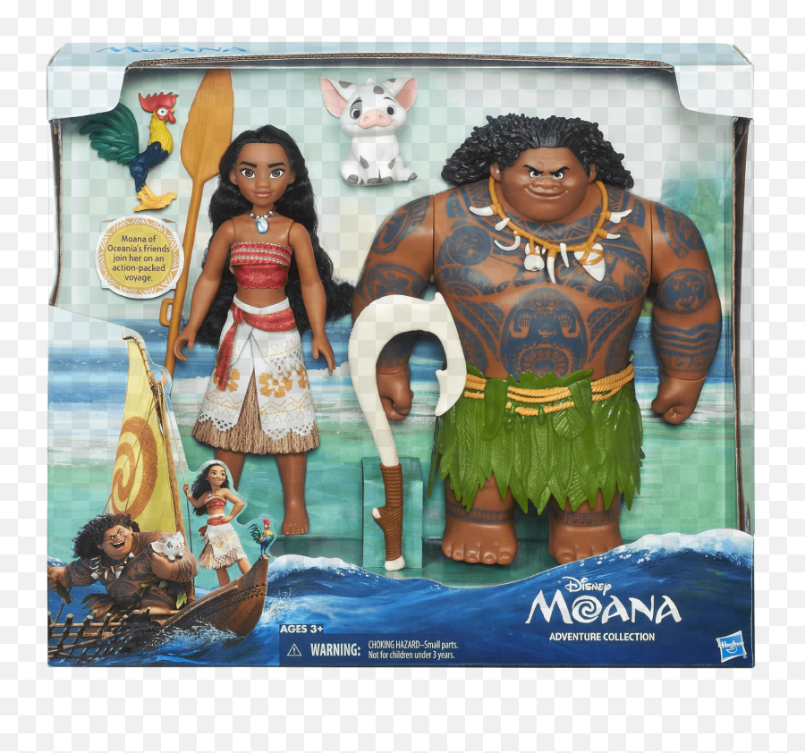 Download Hd Disney Moana Adventure Collection Hasbro 2016 - Moana And Maui Doll Png,Maui Moana Png